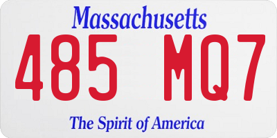 MA license plate 485MQ7