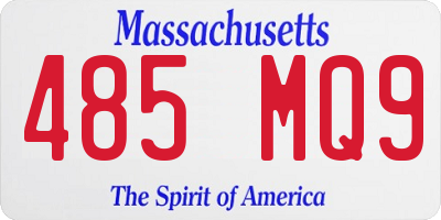 MA license plate 485MQ9