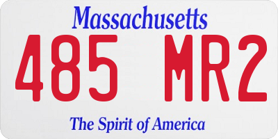 MA license plate 485MR2