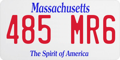 MA license plate 485MR6