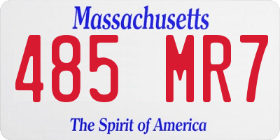 MA license plate 485MR7