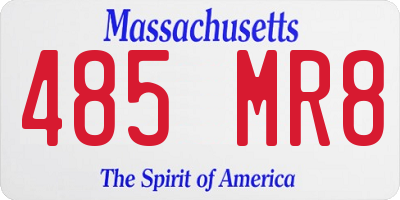 MA license plate 485MR8