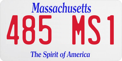 MA license plate 485MS1