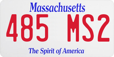 MA license plate 485MS2