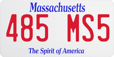 MA license plate 485MS5
