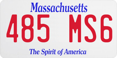 MA license plate 485MS6