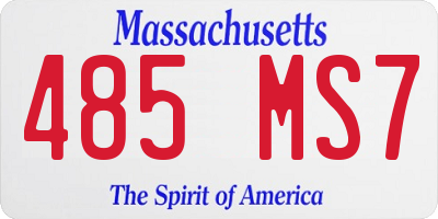 MA license plate 485MS7