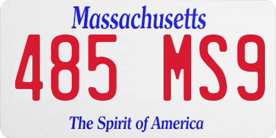 MA license plate 485MS9