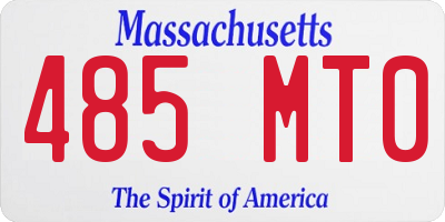 MA license plate 485MT0