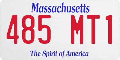 MA license plate 485MT1