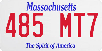 MA license plate 485MT7