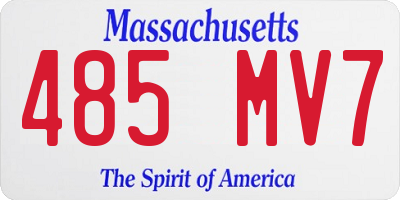 MA license plate 485MV7
