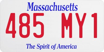 MA license plate 485MY1