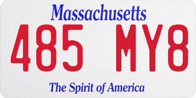 MA license plate 485MY8