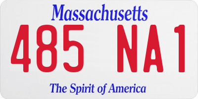 MA license plate 485NA1
