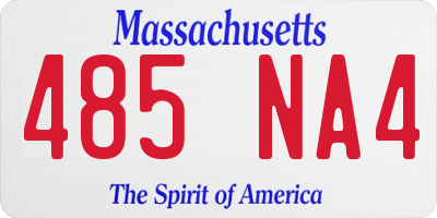 MA license plate 485NA4