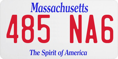 MA license plate 485NA6
