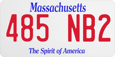 MA license plate 485NB2