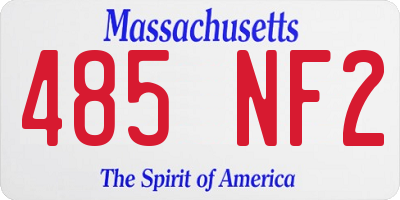 MA license plate 485NF2