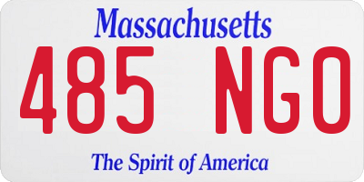 MA license plate 485NG0