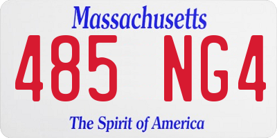 MA license plate 485NG4