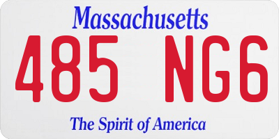 MA license plate 485NG6