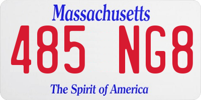 MA license plate 485NG8