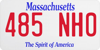 MA license plate 485NH0