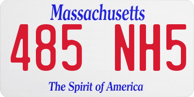 MA license plate 485NH5