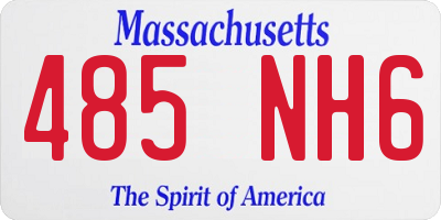 MA license plate 485NH6