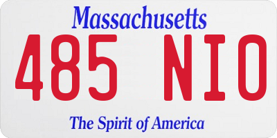 MA license plate 485NI0