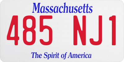 MA license plate 485NJ1