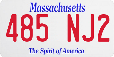 MA license plate 485NJ2