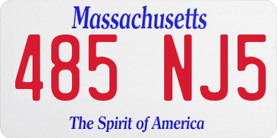 MA license plate 485NJ5