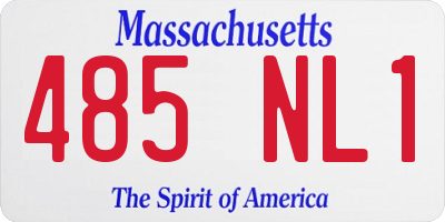 MA license plate 485NL1