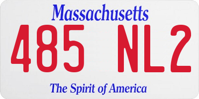 MA license plate 485NL2