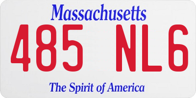 MA license plate 485NL6