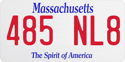 MA license plate 485NL8
