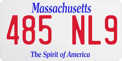 MA license plate 485NL9