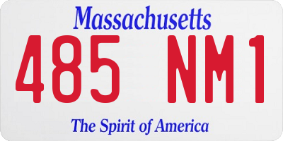 MA license plate 485NM1