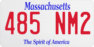 MA license plate 485NM2