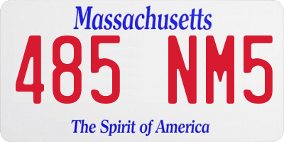 MA license plate 485NM5