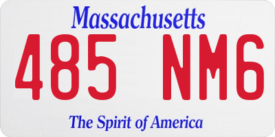 MA license plate 485NM6