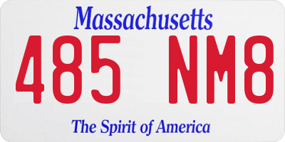MA license plate 485NM8