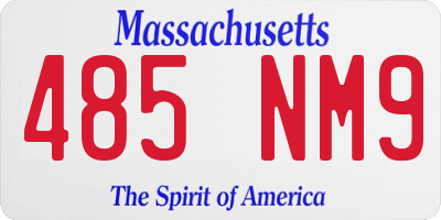 MA license plate 485NM9