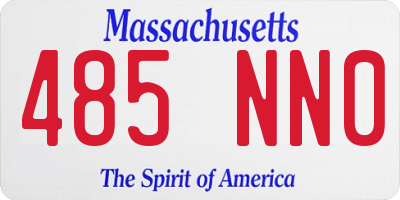 MA license plate 485NN0