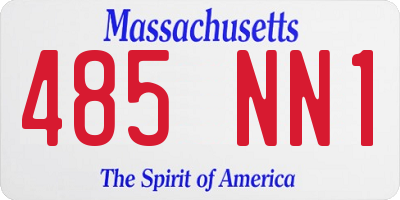 MA license plate 485NN1