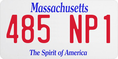 MA license plate 485NP1