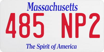 MA license plate 485NP2