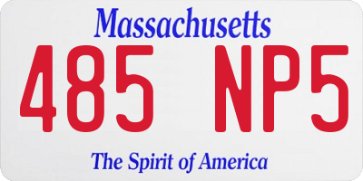 MA license plate 485NP5